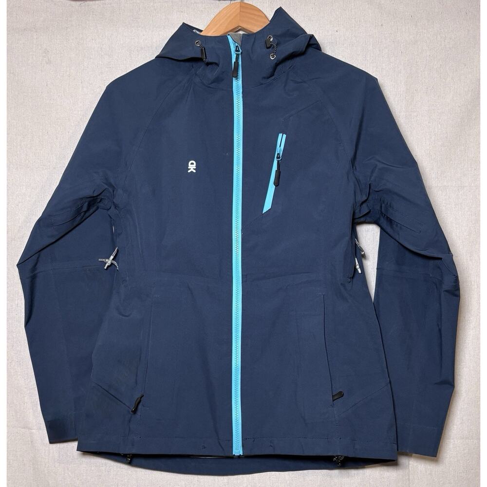 Little Donkey Andy Women's Waterproof Rain Jacket Lightweight Outdoors Sz S Blue